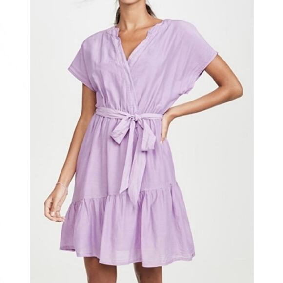 XiRENA Dresses & Skirts - 🛑SOLD🛑 Xirena Dani Dress Size S Iris Purple Cotton Tiered Lightweight Vacation